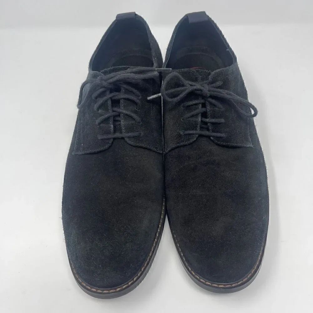 Blondo Men's Black Suede Kenny Plain Toe Derby Shoes Size 11M
